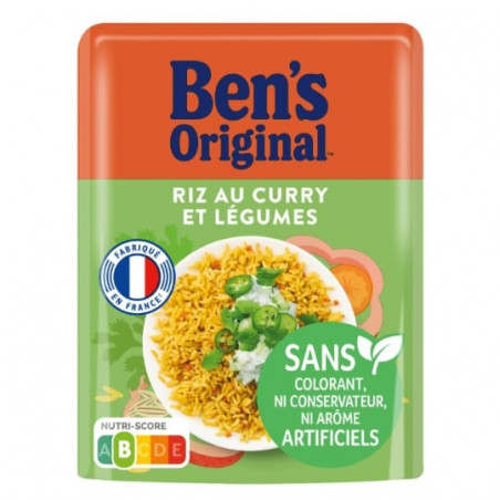 BEN'S ORIGINAL - Riz Curry Micro Ondable - sachet de 220 g Sonico.fr