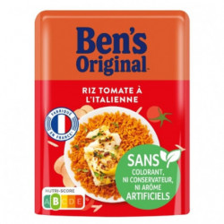 BEN'S ORIGINAL - Riz Tomate à l'Italienne Micro Ondable - sachet de 220 g Sonico.fr
