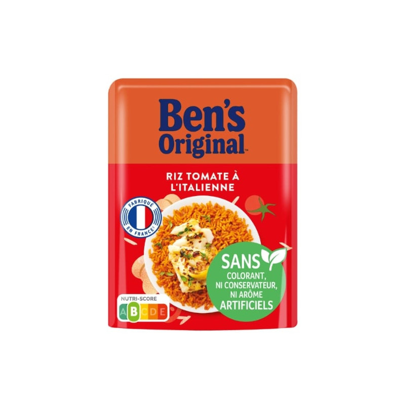 BEN'S ORIGINAL - Riz Tomate à l'Italienne Micro Ondable - sachet de 220 g Sonico.fr