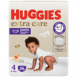 HUGGIES - Pants Extra Care 9 - 14 kg Taille 4 Couches Culottes - paquet de 26 culottes Sonico.fr