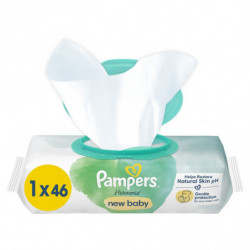 PAMPERS - Harmonie New baby Lingettes pour bébé au coton bio - paquet de 46 lingettes Sonico.fr