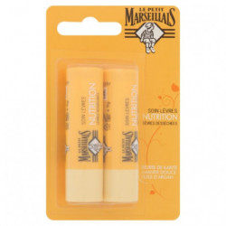 LE PETIT MARSEILLAIS - Soin Lèvres Nutrition lèvres desséchées - paquet de 2 stick de 4,9 g Sonico.fr