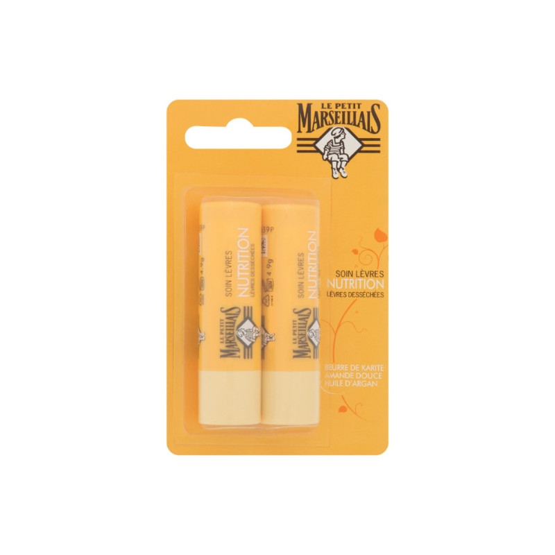 LE PETIT MARSEILLAIS - Soin Lèvres Nutrition lèvres desséchées - paquet de 2 stick de 4,9 g Sonico.fr