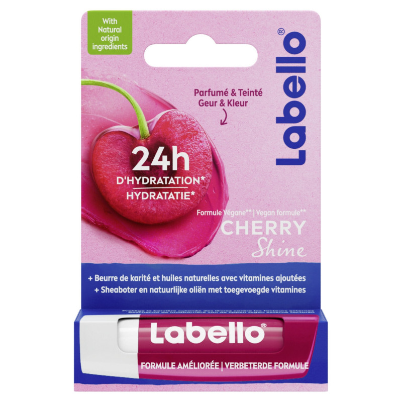 LABELLO - Baume à Lèvres Hydratant à la Cerise - tube de 4,8 g Sonico.fr
