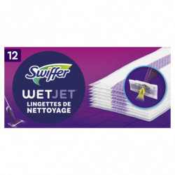 SWIFFER - WetJet Lingettes de nettoyage pour sols - 12 lingettes Sonico.fr