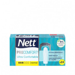 NETT - Tampons Hygiénique Normal ProComfort - boîte de 24 tampons Sonico.fr