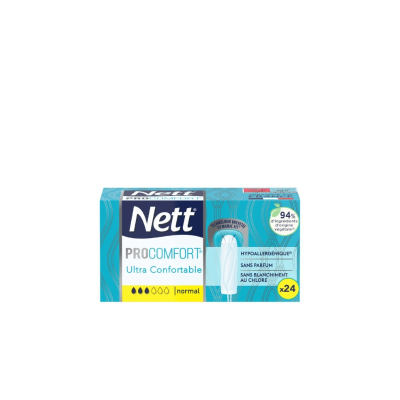 NETT - Tampons Hygiénique Normal ProComfort - boîte de 24 tampons Sonico.fr