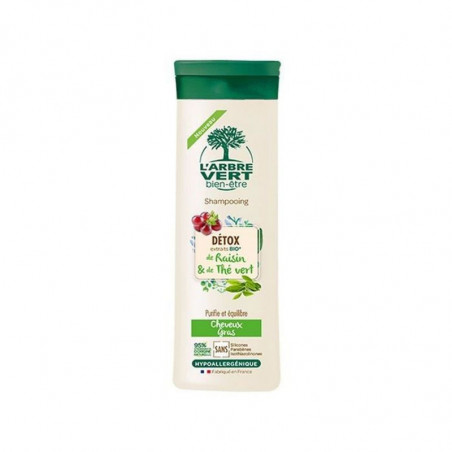 L'ARBRE VERT - Détox Shampooing Cheveux gras Raisin Thé vert - flacon de 250 ml Sonico.fr