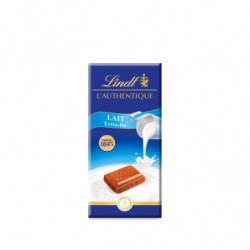 LINDT - Lait Extra Fin Tablette de chocolat maitre chocolatier - tablette de 100 g Sonico.fr