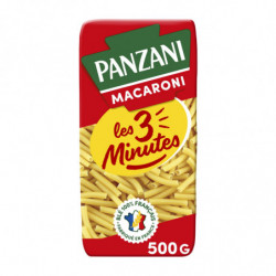 PANZANI - Pâtes Macaroni les 3 Minutes- sachet de 500 g Sonico.fr