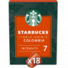 STARBUCKS - Colombia Single Origin Intensité 7 Café capsules Compatible Nespresso - boite de 18 capsules Sonico.fr