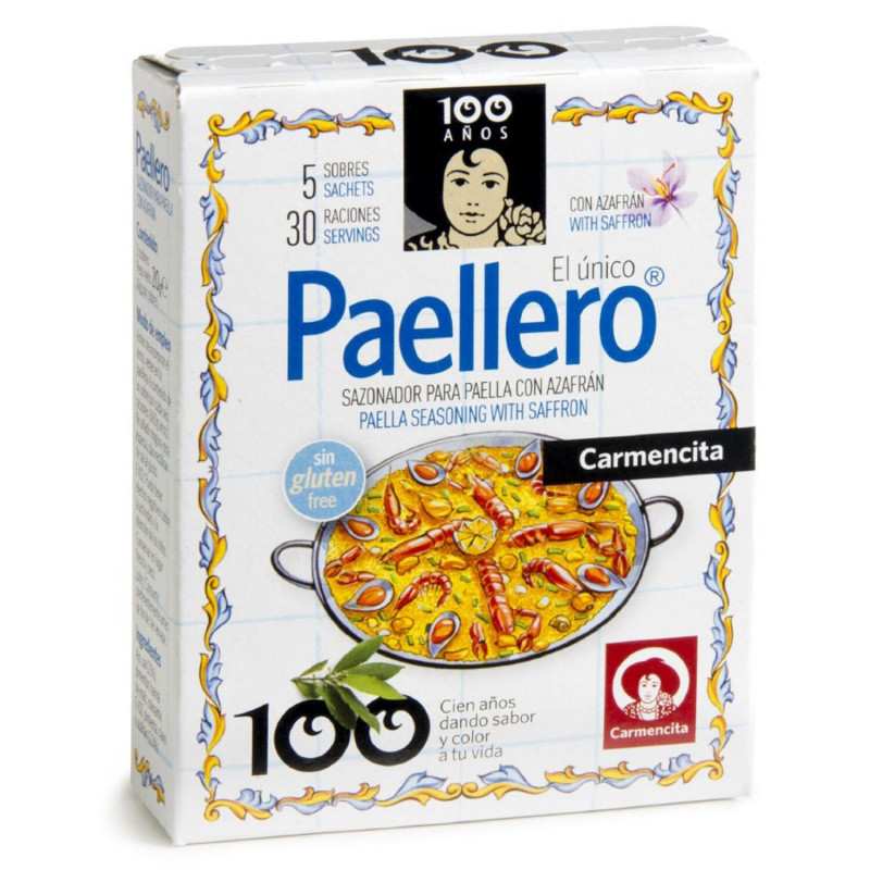 CARMENCITA - Paellero Epices Espagne sans Gluten - paquet de 5 sachet - 15 g Sonico.fr