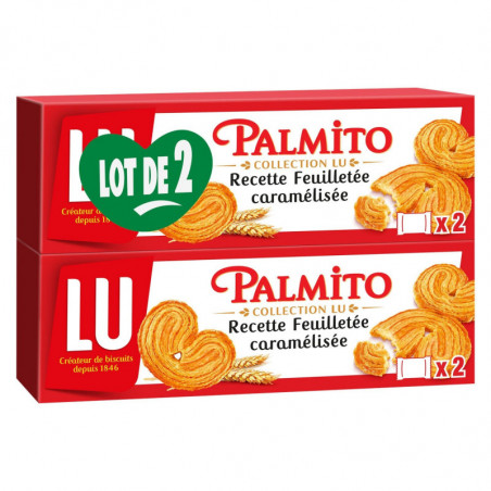 LU - Palmito Biscuits feuilletés caramélisées - 2 boîtes de 100 g Sonico.fr