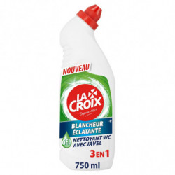 LA CROIX - Gel Nettoyant WC Ultra Javel Blancheur Eclatante Nettoyant Ménager - flacon de 750 ml Sonico.fr