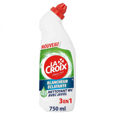 LA CROIX - Gel Nettoyant WC Ultra Javel Blancheur Eclatante Nettoyant Ménager - flacon de 750 ml Sonico.fr