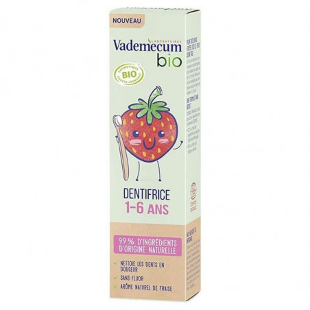 VADEMECUM - Bio Dentifrice enfant 1-6 ans à la fraise - 50 ml Sonico.fr