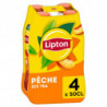 LIPTON - Ice Tea Boisson au thé pêche - pack de 4 bouteilles de 50 cl Sonico.fr