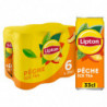 LIPTON - Ice Tea Boisson au thé pêche - pack de 6 canettes de 33 cl Sonico.fr