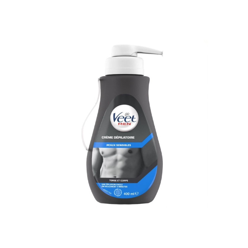 VEET Men - Crème dépilatoire Peaux Sensibles - flacon de 400 ml Sonico.fr