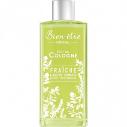 BIEN ETRE - Eau de Cologne Fraîche Verveine Romarin - flacon de 500 ml Sonico.fr