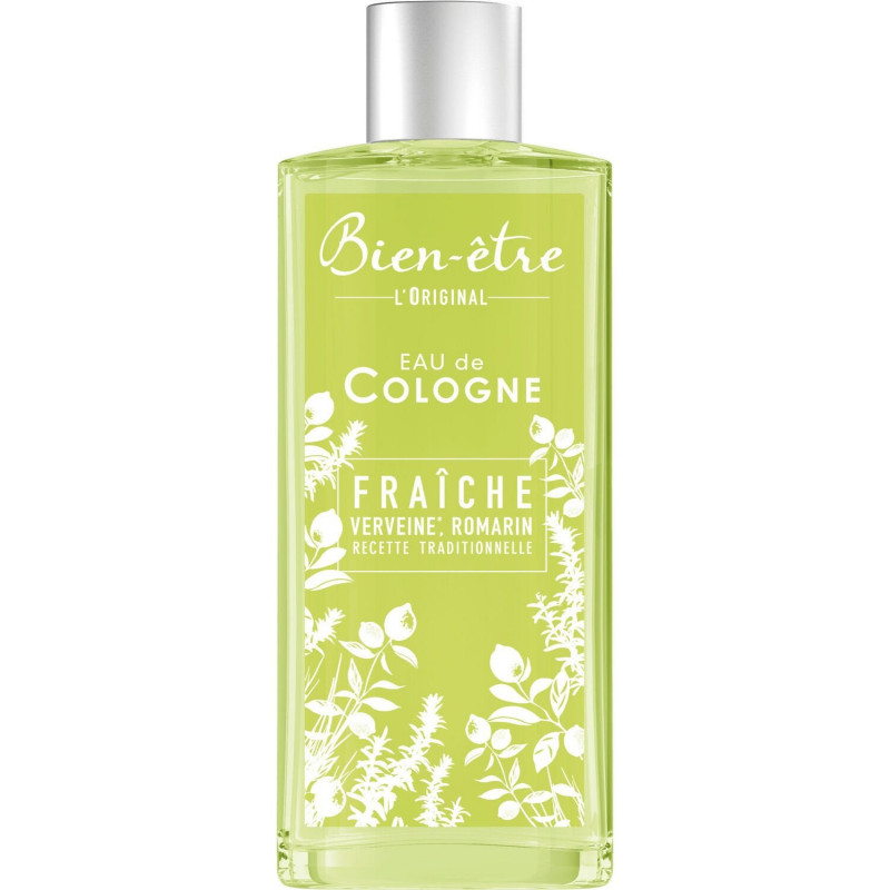 BIEN ETRE - Eau de Cologne Fraîche Verveine Romarin - flacon de 500 ml Sonico.fr