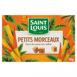 SAINT LOUIS - Petits Morceaux Sucre de canne non raffiné - boite de 1 Kg Sonico.fr