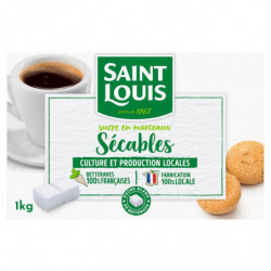 SAINT LOUIS - Sucre morceaux sécables - paquet de 1 kg Sonico.fr