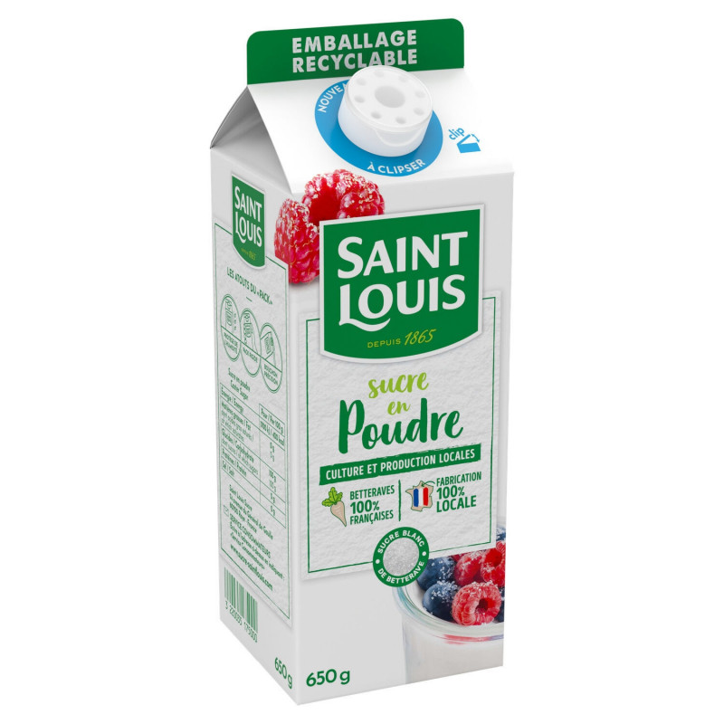 SAINT LOUIS  - Sucre en poudre Bec verseur - brique de 650 g Sonico.fr