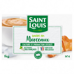SAINT LOUIS - Sucre morceaux dominos n°4 - paquet de 1 kg Sonico.fr
