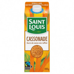 SAINT LOUIS - Cassonade Sucre en poudre de canne non raffiné Bec verseur - brique de 650 g Sonico.fr