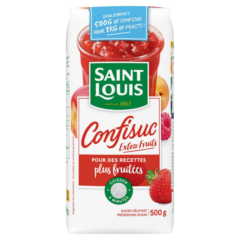 SAINT LOUIS - Confisuc Extra Fruits Sucre spécial confitures - paquet de 500 g Sonico.fr