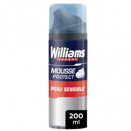 WILLIAMS - Mousse à raser Peau Sensible - bombe de 200 ml Sonico.fr