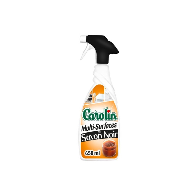 CAROLIN - Savon Noir Nettoyant Ménager Multi-Surfaces - pistolet de 650 ml Sonico.fr