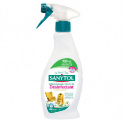 SANYTOL - Désodorisant désinfectant Spécial Textiles Fleurs Blanches - spray de 500 ml Sonico.fr