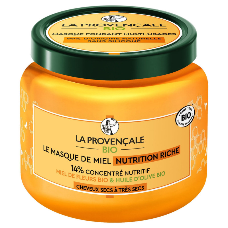 LA PROVENCALE BIO - Masque de Miel Nutrition Riche cheveux secs à très secs - pot de 330 ml Sonico.fr
