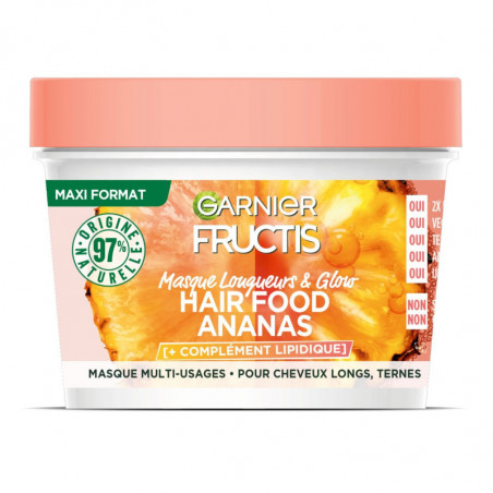 FRUCTIS - Hair Food Ananas Masque Cheveux Perfecteur de Longueur - flacon de 390 ml Sonico.fr