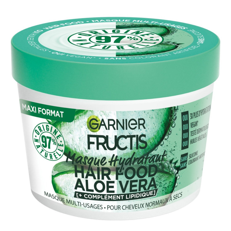 FRUCTIS - Hair Food Aloe Vera Masque Cheveux Hydratant - flacon de 390 ml Sonico.fr