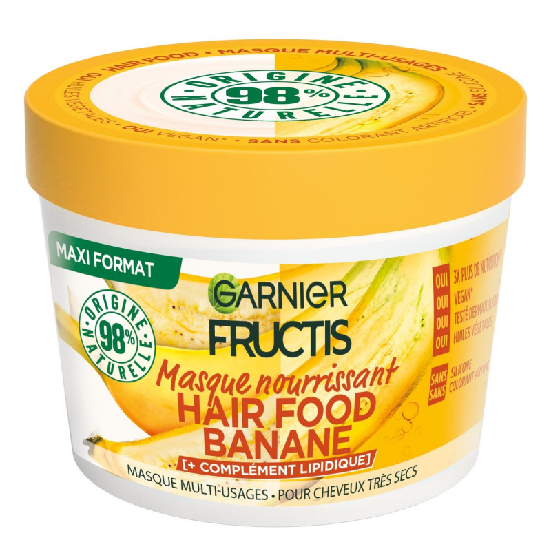 FRUCTIS - Hair Food Banane Masque Cheveux Nourrissant - flacon de 390 ml Sonico.fr