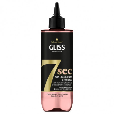SCHWARZKOPF - GLISS 7 secondes Sos Longueurs Pointes Soin Capillaire Express - flacon de 200 ml Sonico.fr