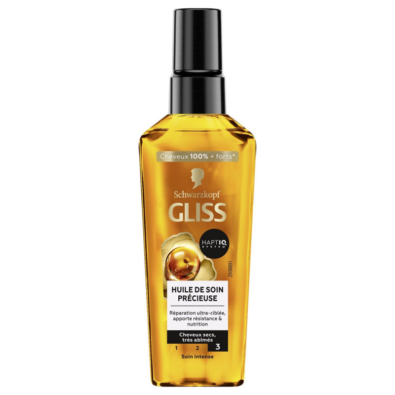 SCHWARZKOPF - GLISS Huile de Soin Précieuse Résistance et Nutrition pour Cheveux Secs Soin Intense - pot de 75 ml Sonico.fr
