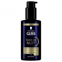 SCHWARZKOPF - GLISS Elixir de Nuit Répare Durablement pour Cheveux Secs et Abîmés Soin Intense - pot de 100 ml Sonico.fr