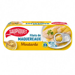 SAUPIQUET - Filet de maquereaux à la moutarde - boite de 169 g Sonico.fr