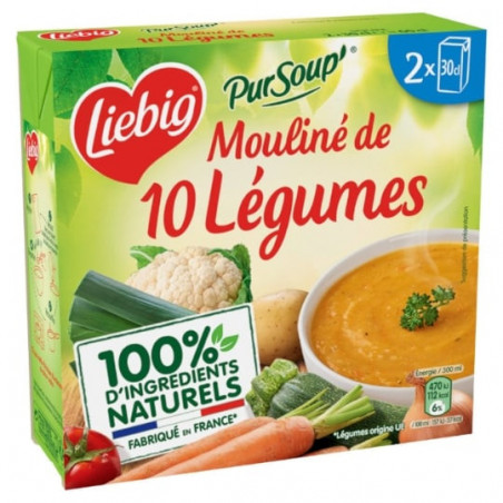 LIEBIG - Pursoup Velouté 10 Légumes - paquet de 2 briques de 30 cl Sonico.fr