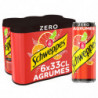 SCHWEPPES - Zero Soda saveur Agrumes - pack de 6 canettes Slim de 33 cl Sonico.fr