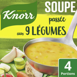 KNORR -Soupe passée aux 9 Légumes Soupe déshydratée - sachet de 105 g Sonico.fr