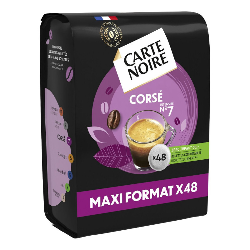 CARTE NOIRE - Corsé Café Dosettes Compatible Senseo - sachet de 48 dosettes Sonico.fr