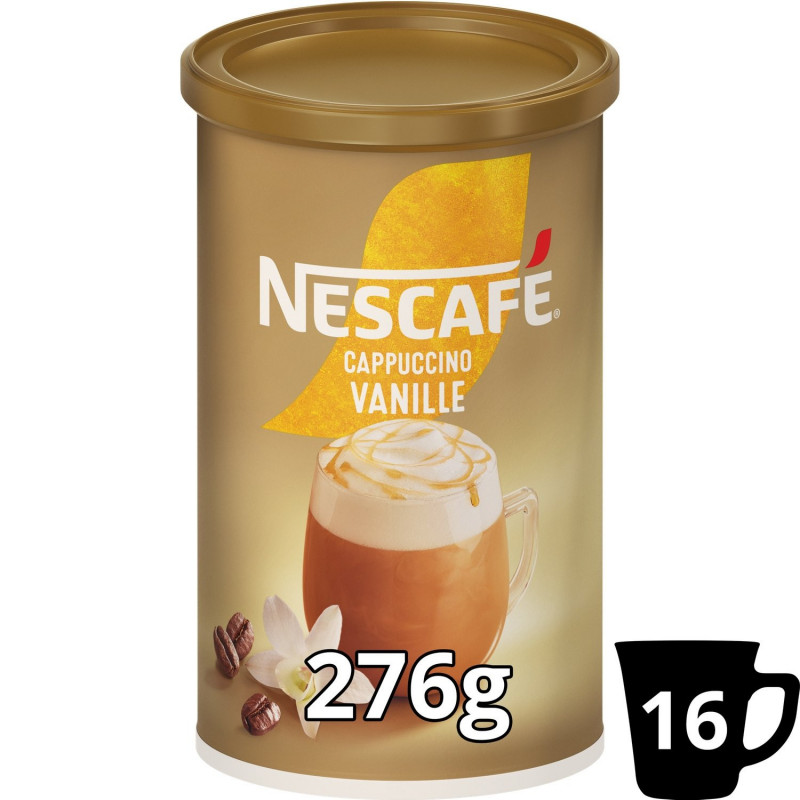 NESCAFE - Cappuccino Vanille Café Soluble - boîte de 276 g  Sonico.fr