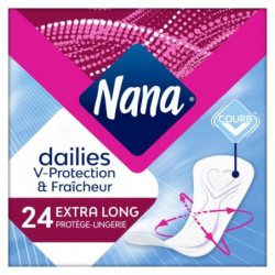 NANA - Dailies Fraicheur Extra Long- 24 Protèges-slips Sonico.fr