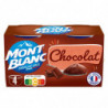 MONT BLANC - Crème Dessert Chocolat  - paquet de 4 pots de 125 g Sonico.fr