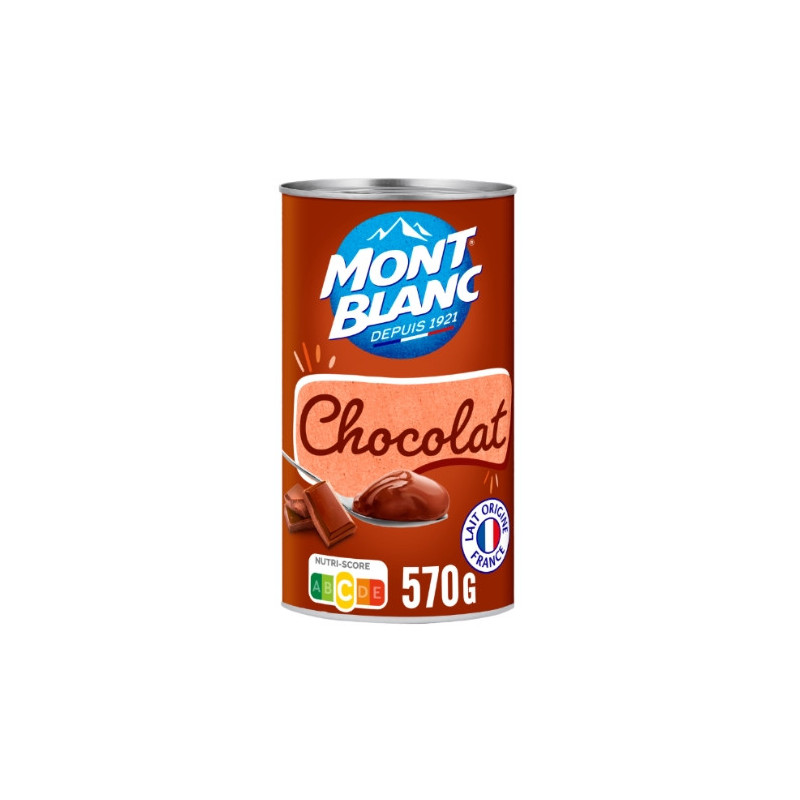 MONT BLANC - Crème Dessert Au Chocolat - boite de 570 g Sonico.fr